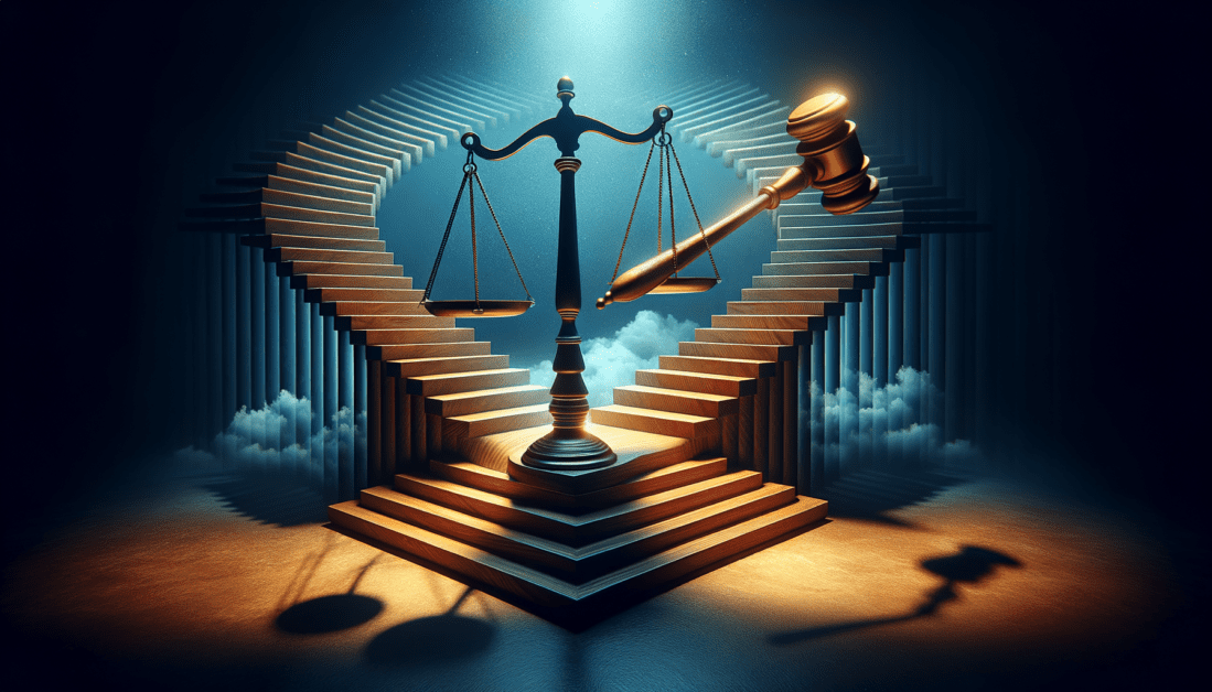 Lawyer Reviewing Staircase Accident Case Files