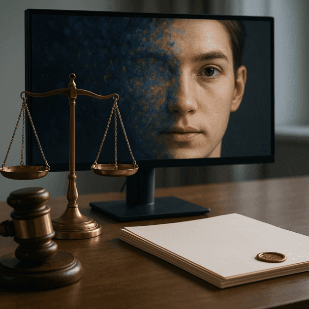 Ai Art Copyright Ruling Gavel and Digital Artwork