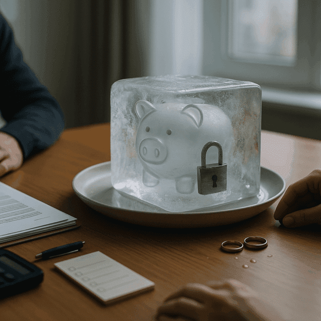 Frozen Pension Division During Divorce Process