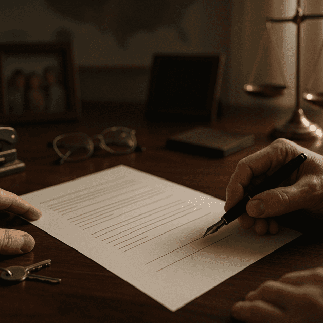 Family Estate Planning Documents and Pen
