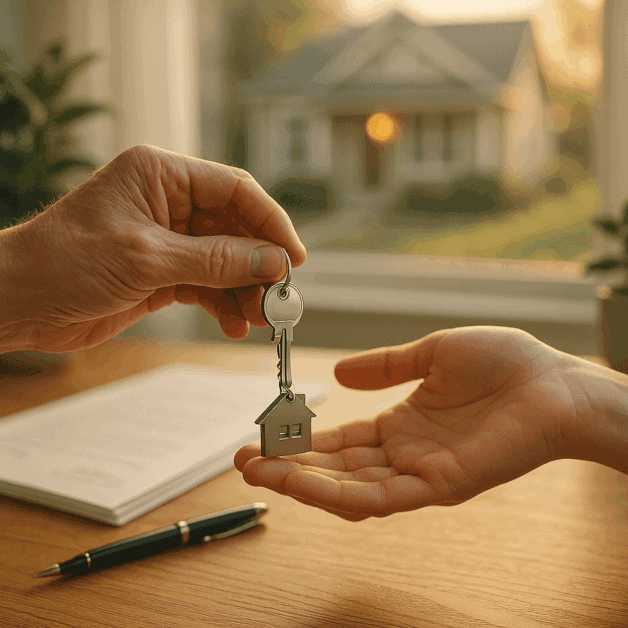 House Transfer Deed Document with Pen Signing