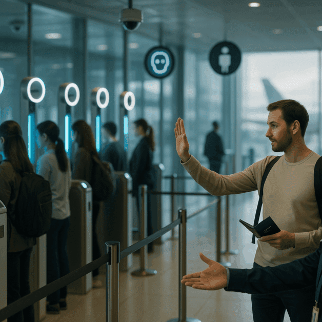 Airport Facial Recognition Opt-out Sign