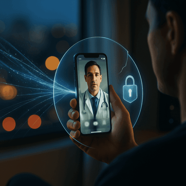 Telehealth App with Privacy Data Gap Warning