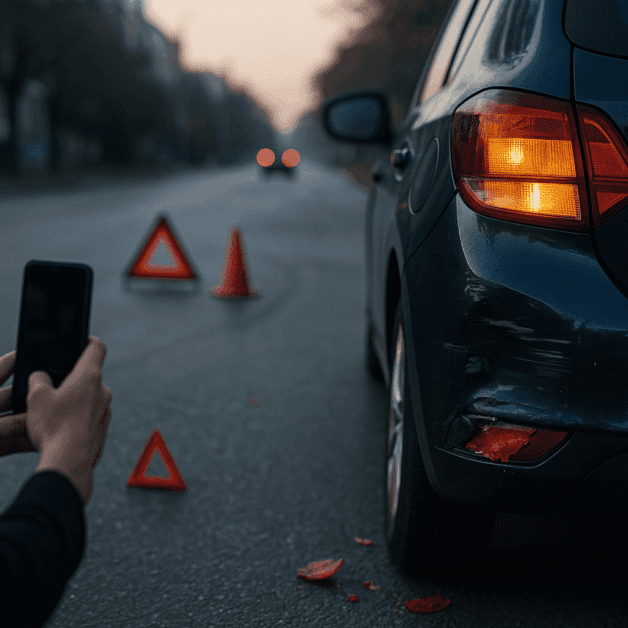 Damaged Car After a Hit-and-run Accident