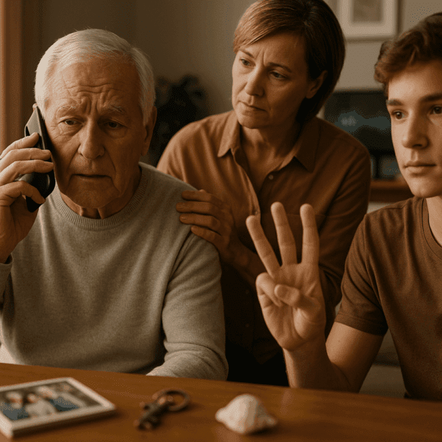 Elderly Person Receiving Suspicious Phone Call
