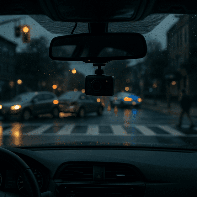 Dashcam Footage Shown in Courtroom Display