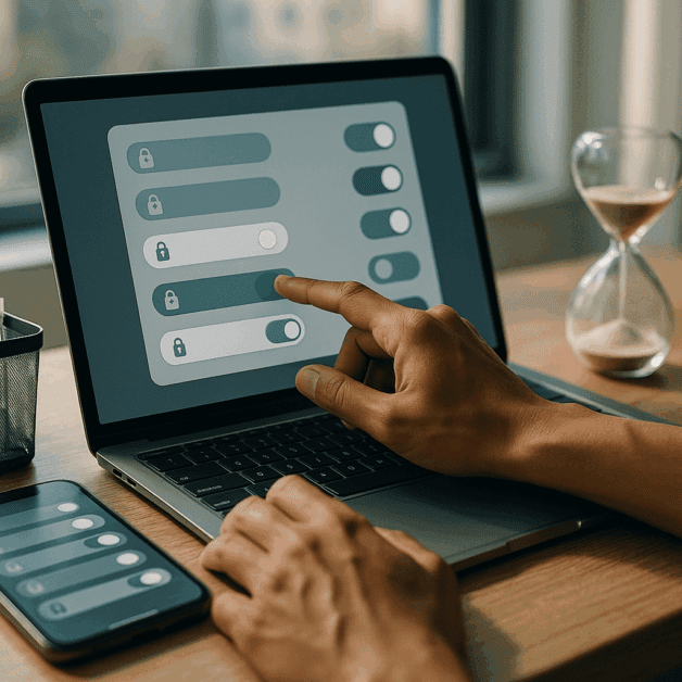 Person Removing Personal Data from Broker Websites