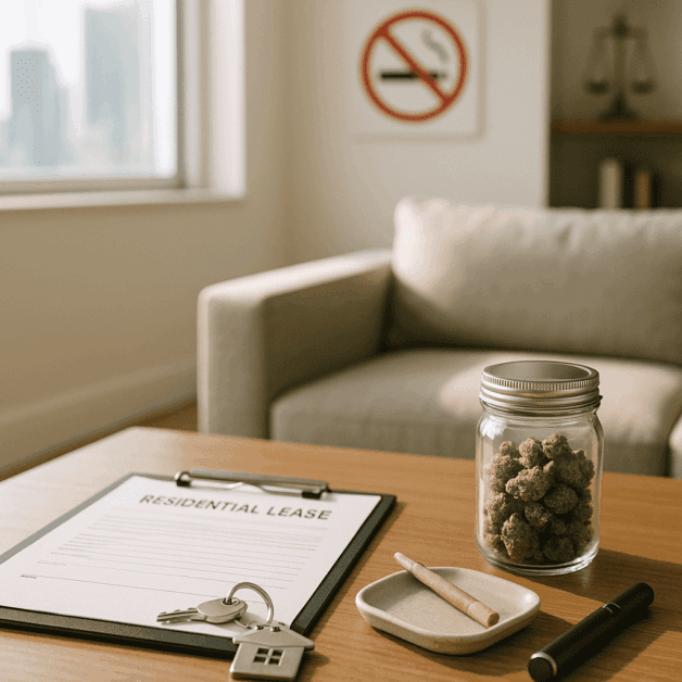 Landlord Posting a No Smoking Weed Sign
