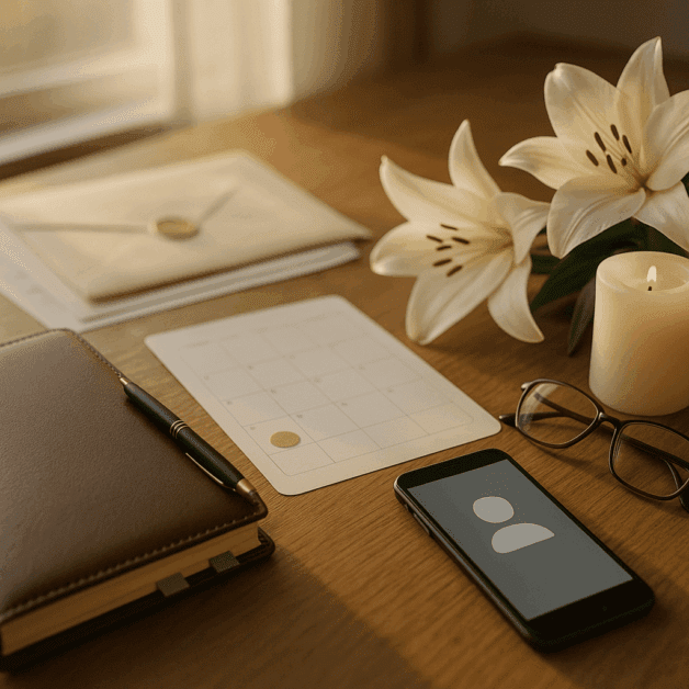 Funeral Planning Documents Beside a Last Will
