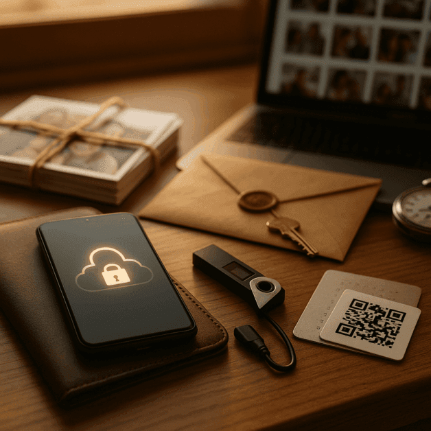 Digital Estate Planning with Devices and Crypto Icons