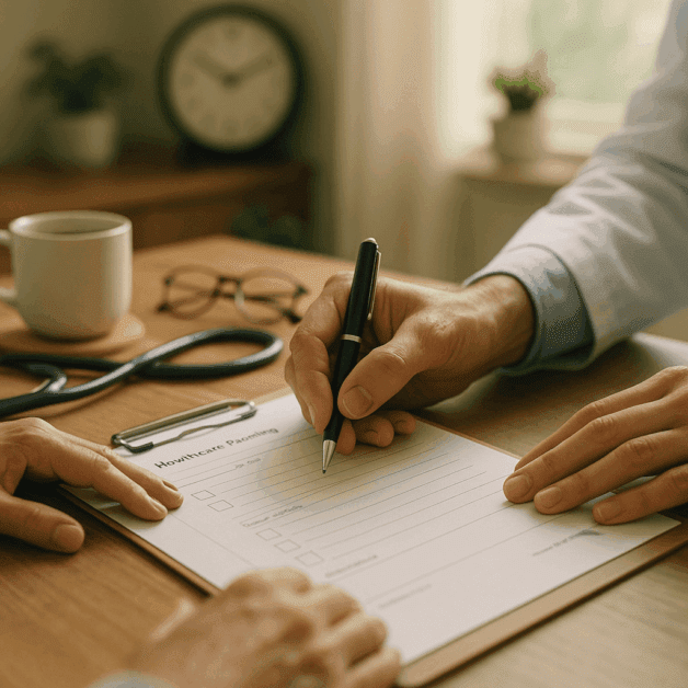 Advance Healthcare Directive Document with Pen